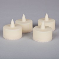 1" Set of 4 Outdoor Ivory LED Tealights
