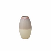 10" Pink and Beige Ceramic Vase