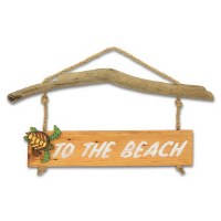 10" x 19" Turtle To The Beach Sign