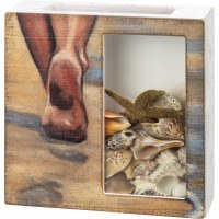 10" Square Sandy Toes Shell Box