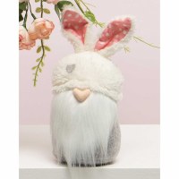 10" Easter Gnome With Heart Nose and Bunny Ears Hat