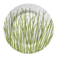 11" Round Seagrass Melamine Dinner Plate