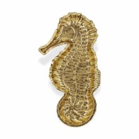 10" Antique Gold Cast Iron Ceili Sea Horse Tray