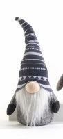 10" Dark Gray Patterned Hat Gnome