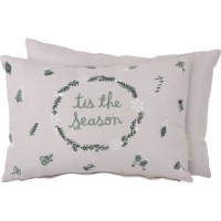 10" x 15" Green and White "Tis the Season" Decorative Pillow