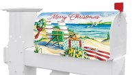 "Merry Christmas" Coastal Christmas Mailbox Cover