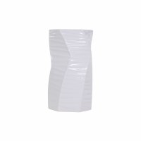 11" White Ceramic Twist Vase