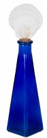 10" Scallop Shell Top Blue Bottle